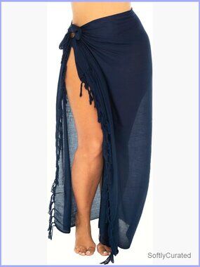 Plus Size Sarong Wrap Swimsuit Cover Up Pareo Beach Skirt